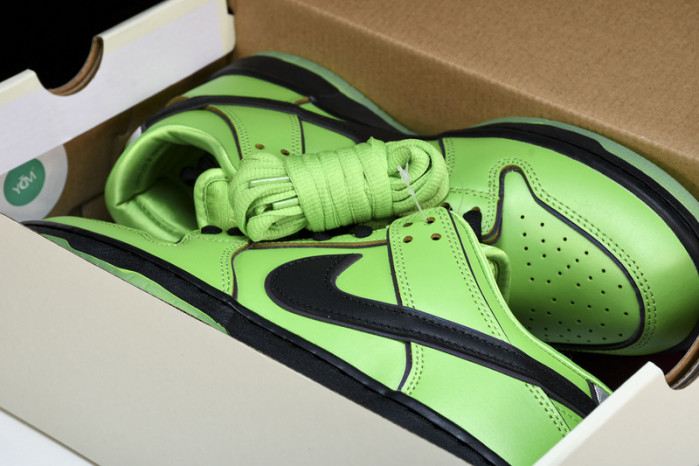 the powerpuff girls x nike sb dunk low “buttercup” fz8319-300