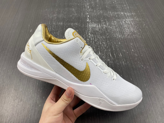 nike kobe 8 protro white metallic gold fv6325-102
