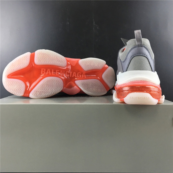 bl triple s trainers clear sole red grey 541624 w09oh 1010