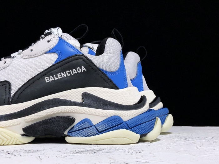 bl triple s trainers clear sole b;ack blue white 541624 w09oh 1007