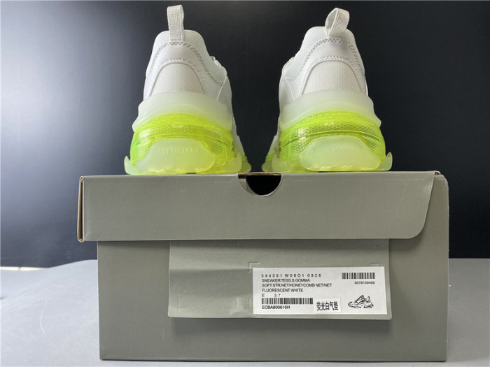 bl triple s trainers clear sole light green 545325 w09o1 9844