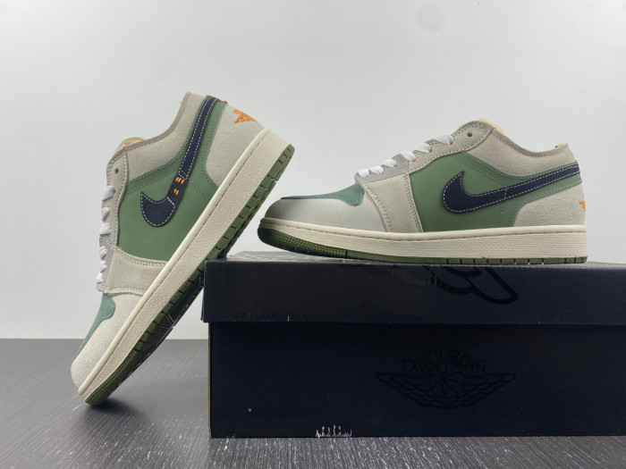 air jordan 1 low se craft "light olive" fd6819-300