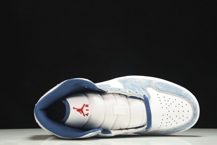 jordan 1 mid french blue fire red - dn3706-401