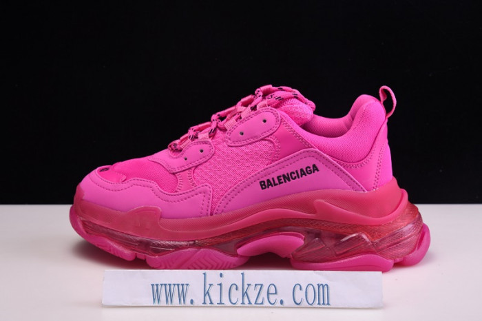 bl triple s trainers clear sole blue adn red 541624 w09o1 2132