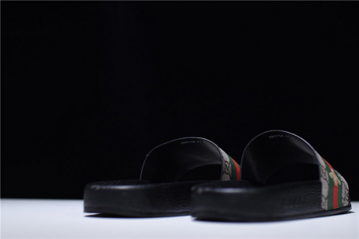 gc leather slide sandal with bee