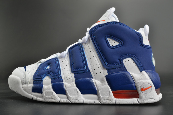 nike air more uptempo “knicks” white/deep royal blue womens 415082-103