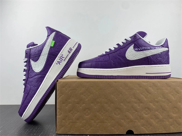 FastDry Luis Vitton Nike Air Force 1 Low By Purple White 5136