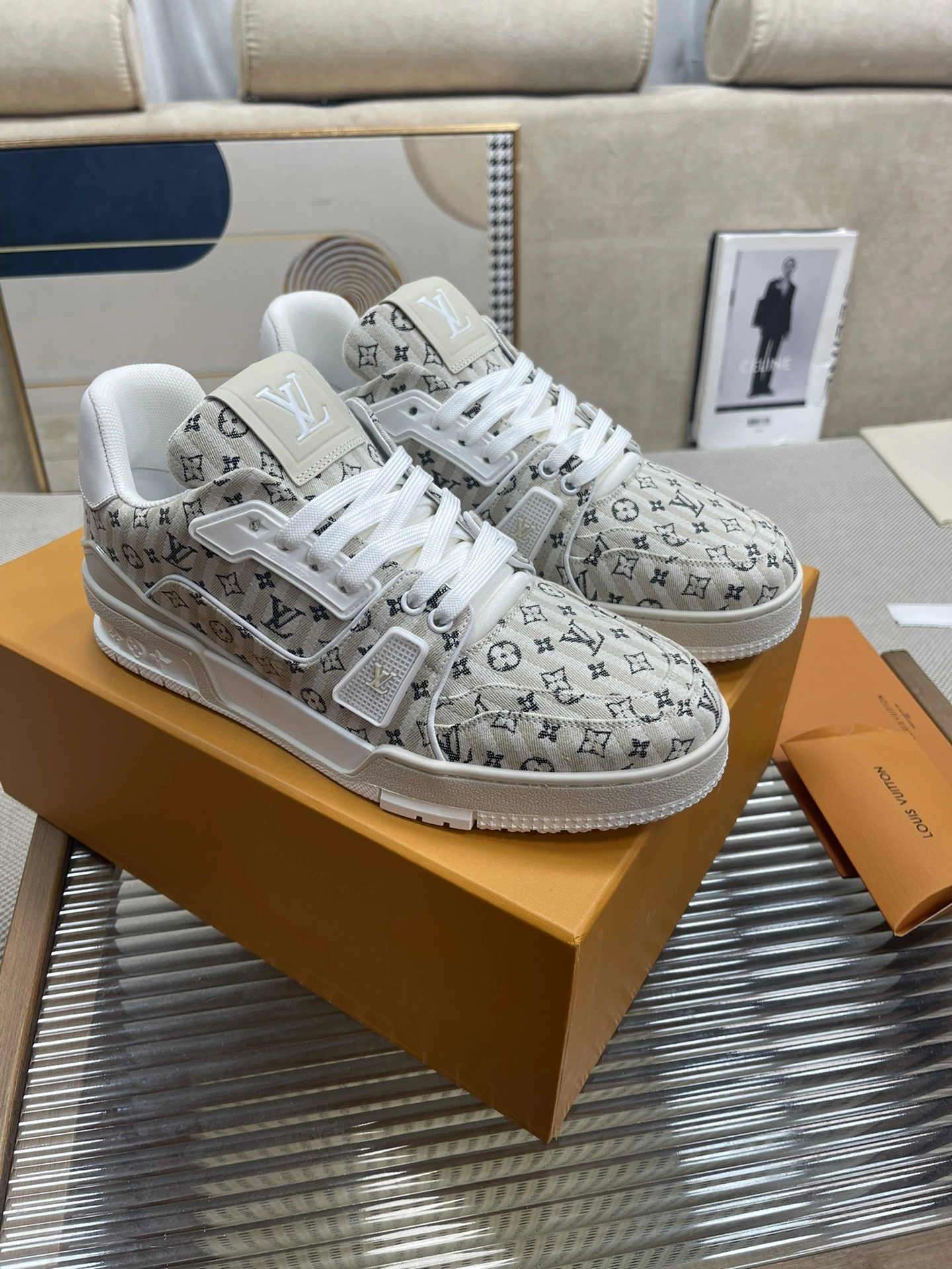 Sustainable Lv Trainer Sneaker 2107